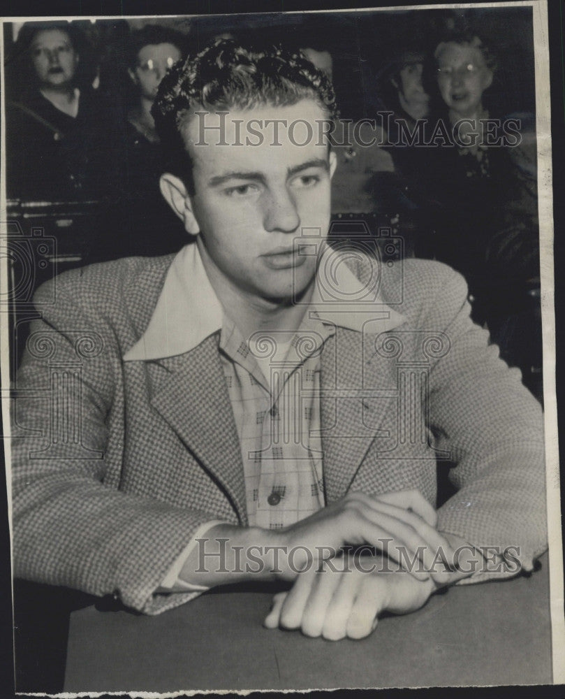 1947 Press Photo Gerald Welch Sentenced For Killing Girlfriend - Historic Images