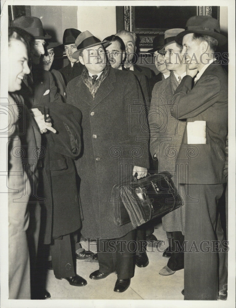 1936 Press Photo C. Lloyd Fisher arriving to plead for the life of his client - Historic Images