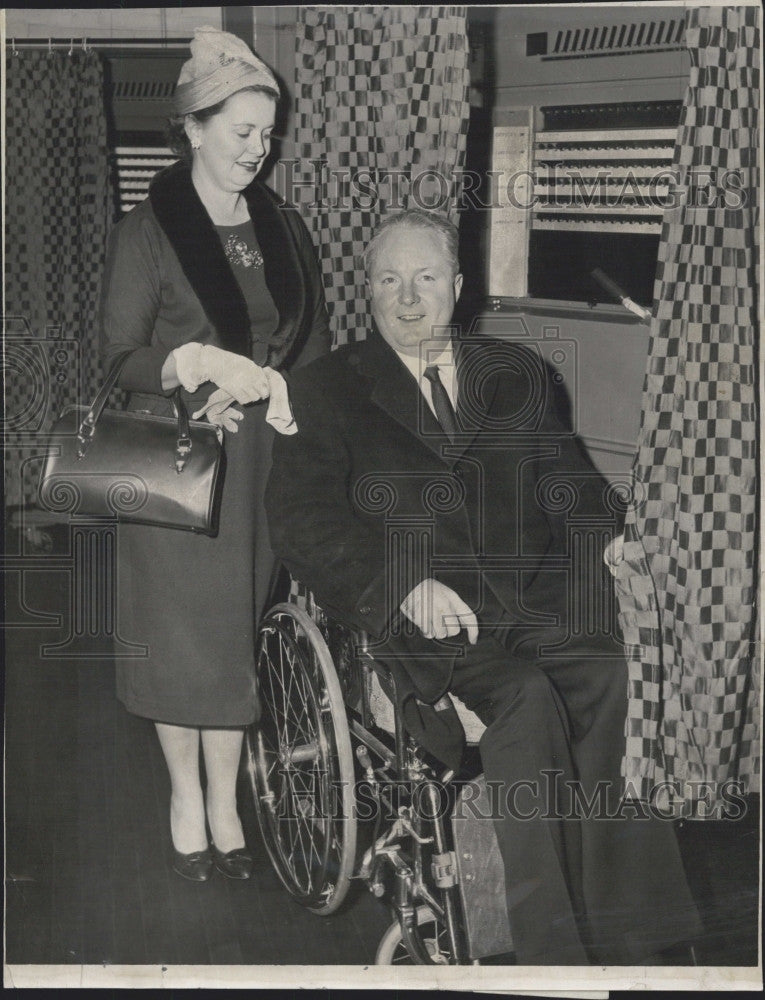 1963 Press Photo Mr &amp; Mrs John Collins who is running for Mayor of Boston - Historic Images