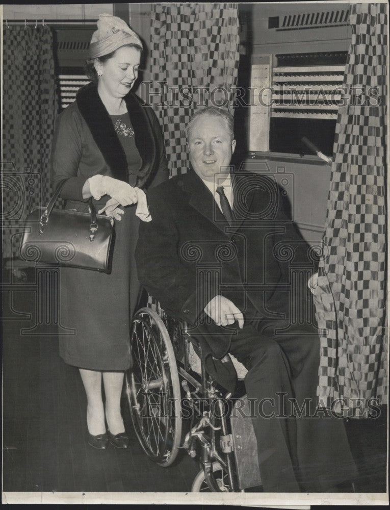 1963 Press Photo Mr & Mrs John Collins who is running for Mayor of Boston - Historic Images