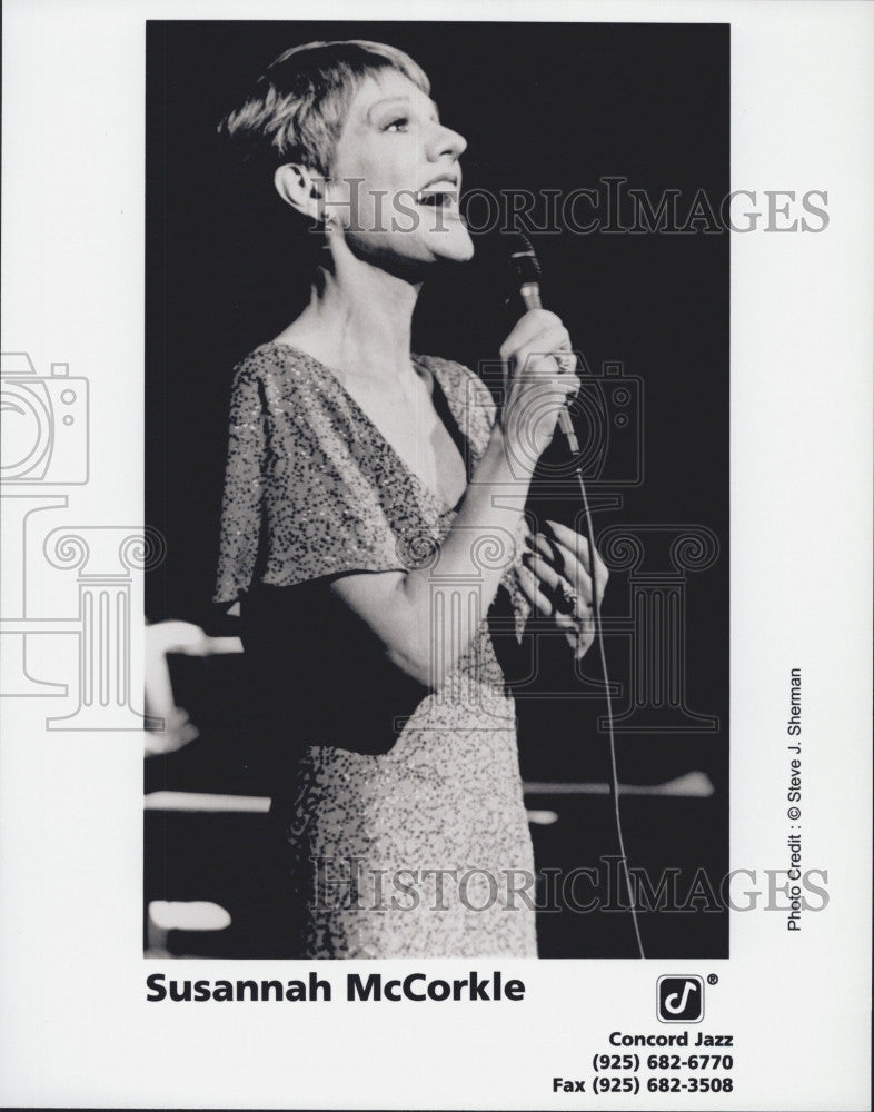 Press Photo Jazz Singer Susannah McCorkle - Historic Images