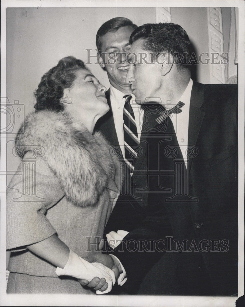 1964 Press Photo John J. McGlynn &amp; wife , he becomes Registrar of Vehicles Mass. - Historic Images