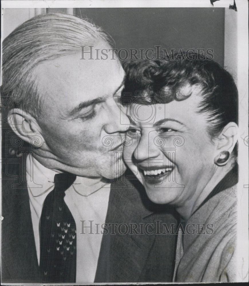 1954 Press Photo NY &amp; NH Railroad Pres Patrick McGinnis and wife - Historic Images