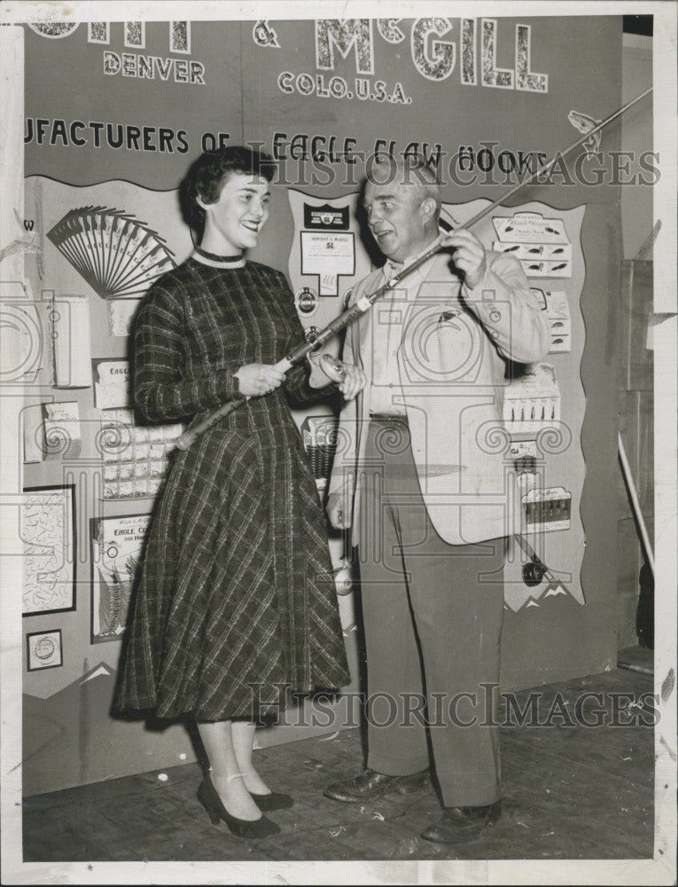 1955 Press Photo Connie Frisichella &amp; George Montgomery - Historic Images