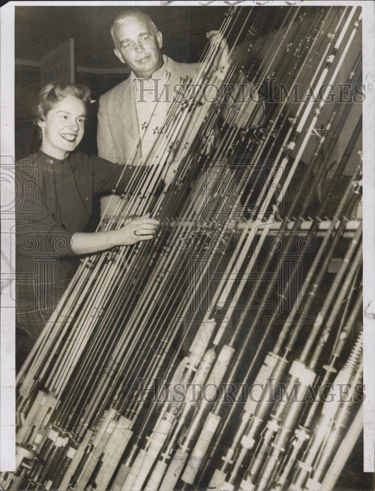 1955 Press Photo Connie Fisichella &amp; George Montgomery - Historic Images