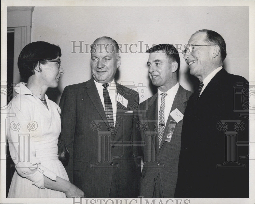 Press Photo Guests at Convention Massachusetts Association for Retarded Children - Historic Images