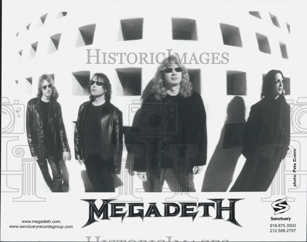 Press Photo Heavy Metal Band &quot;Megadeth&quot; - Historic Images