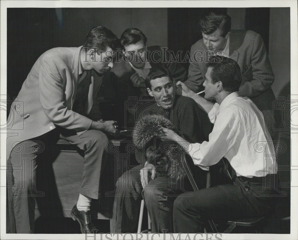 1960 Press Photo Ian Brown, Vince Manno, Myron Finklestein &amp; Robert Jepson Stude - Historic Images