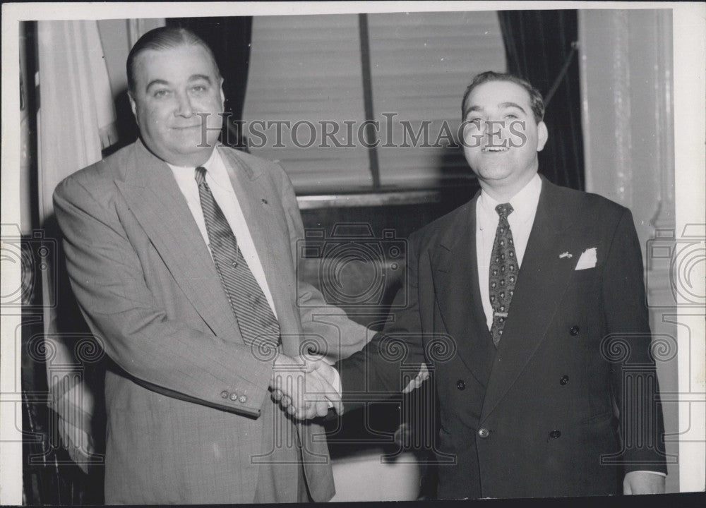 1950 Press Photo Gov. Paul Dever, Senatorial Candidate Saul Snyder - Historic Images