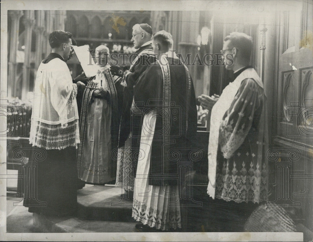 1954 Press Photo Arc.Richard J.Cushing celebrate St.Peter Chanel Canonization - Historic Images