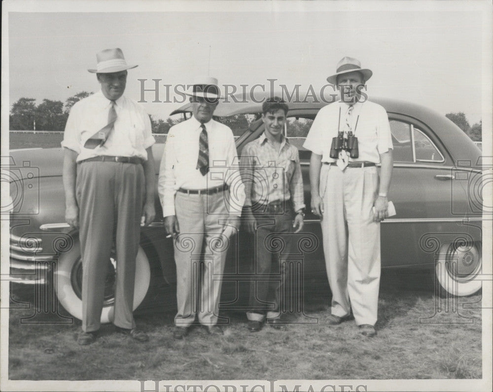 1952 Press Photo Paul Cusick,Art Gaignard, jockey A De Spirito, Peter Allen - Historic Images