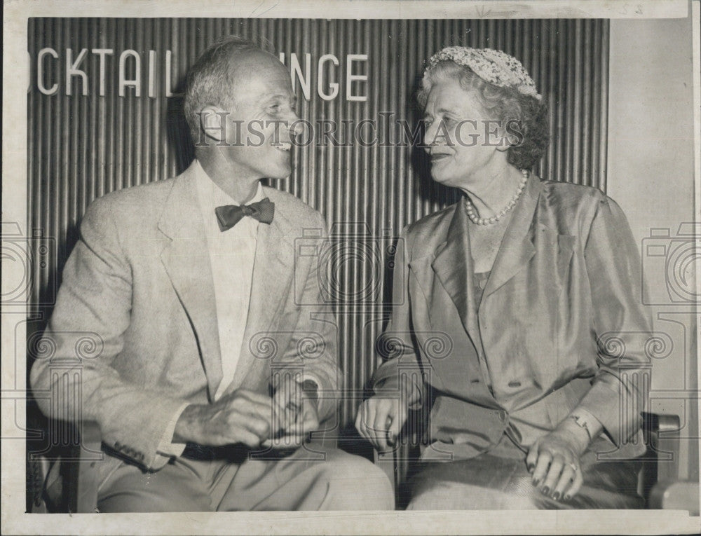1953 Press Photo Aero Club Dinner, C Snow & Leslie Cutler - Historic Images