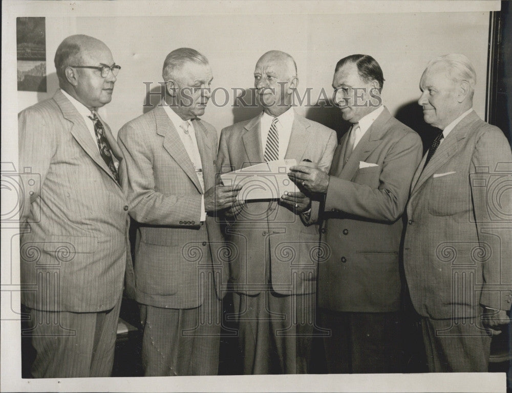 1955 Press Photo John Cushman,John Doherty,Ernest Johnson,Arthur Devins - Historic Images