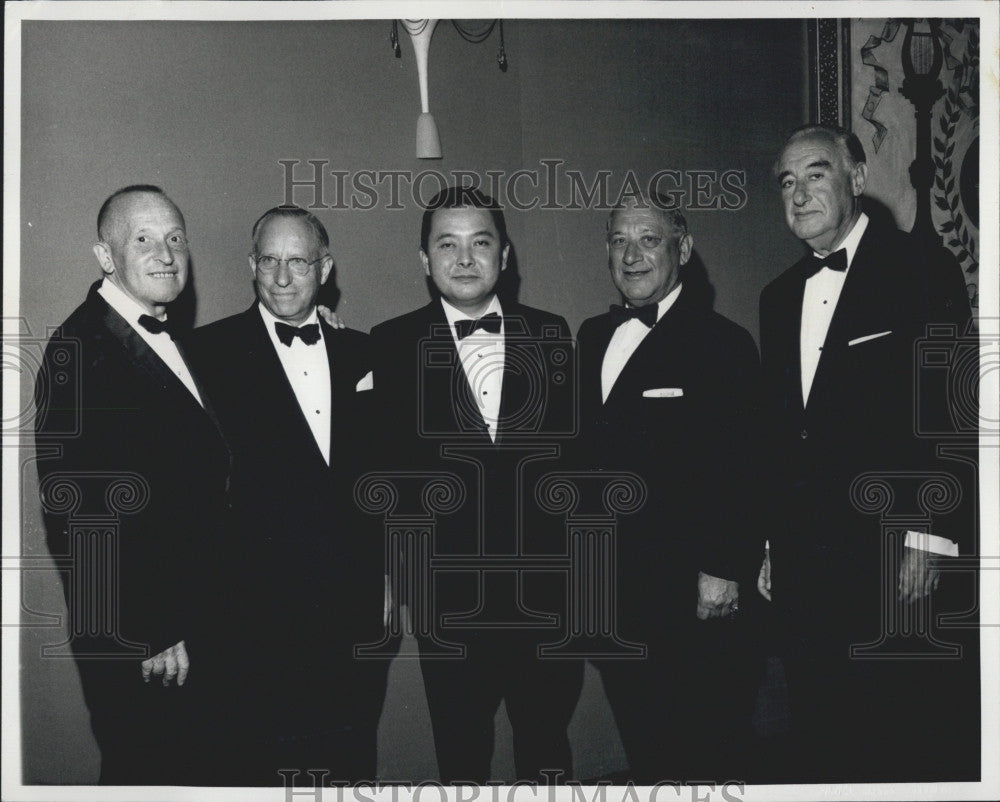 1964 Press Photo Boston leaders, A Kaplan,H Marks,Sen DK Inouye,Dr  Kogel,Parker - Historic Images
