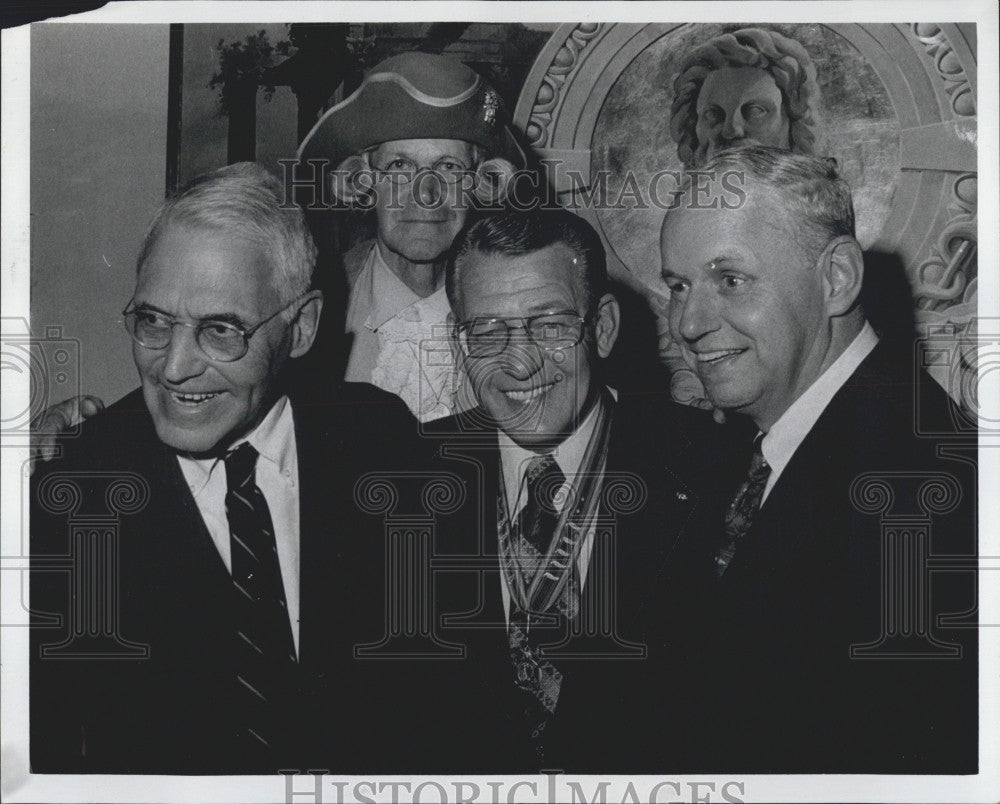 1973 Press Photo Fred A Kaps, Maj SM Weld &amp; Capt W Ray Baldwin Jr &amp; V L Hebert - Historic Images