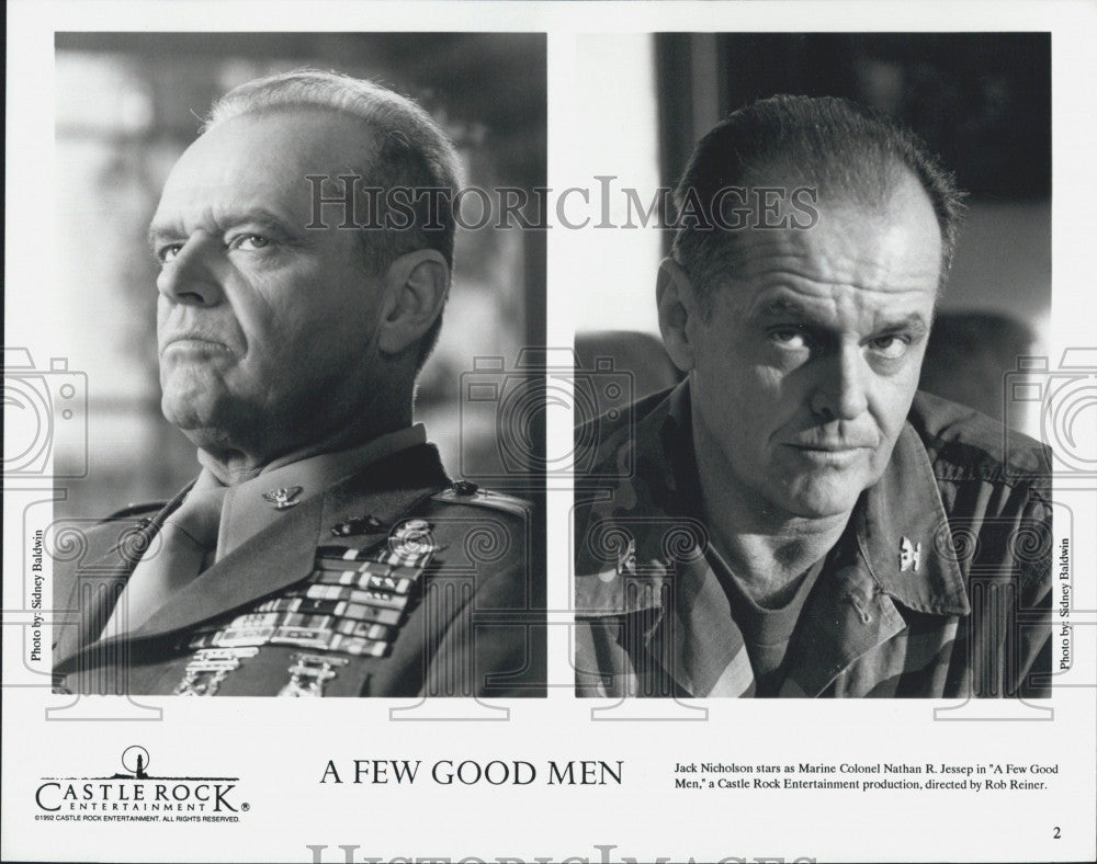 1992 Press Photo &quot;A Few Good Men&quot; Jack Nicholson stars - Historic Images