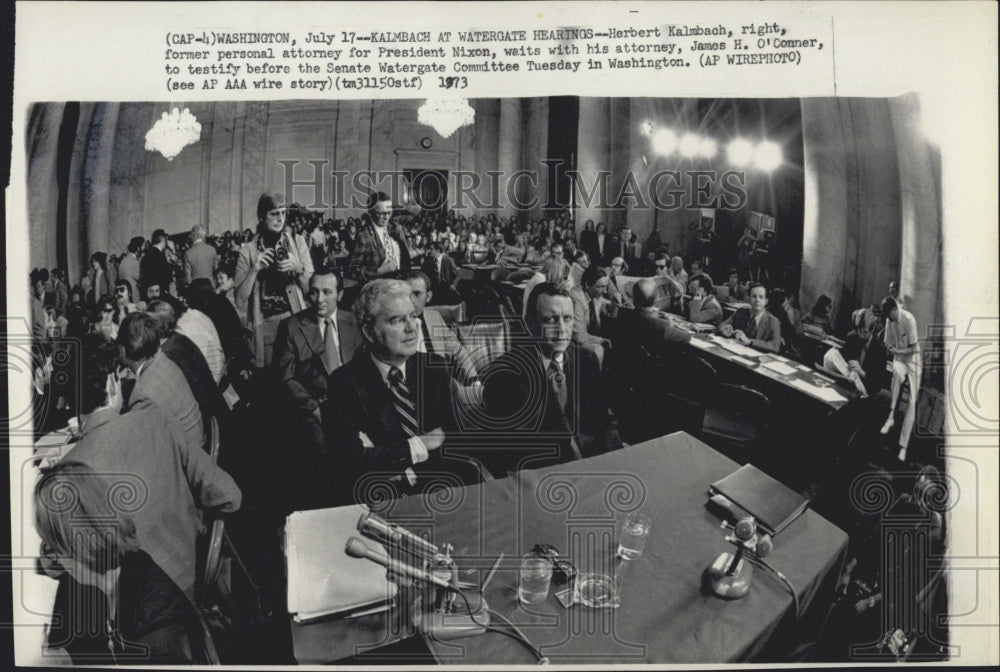 1973 Press Photo  Herbert Kalmbach,former Nixon atty violated election laws - Historic Images