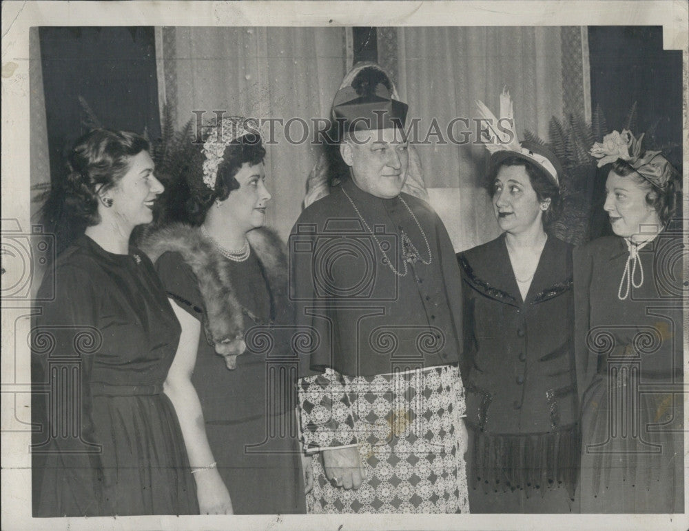 1949 Press Photo Archbishop Cushing, MAnzalone,J Mennina,I Barone,A Malatesta - Historic Images