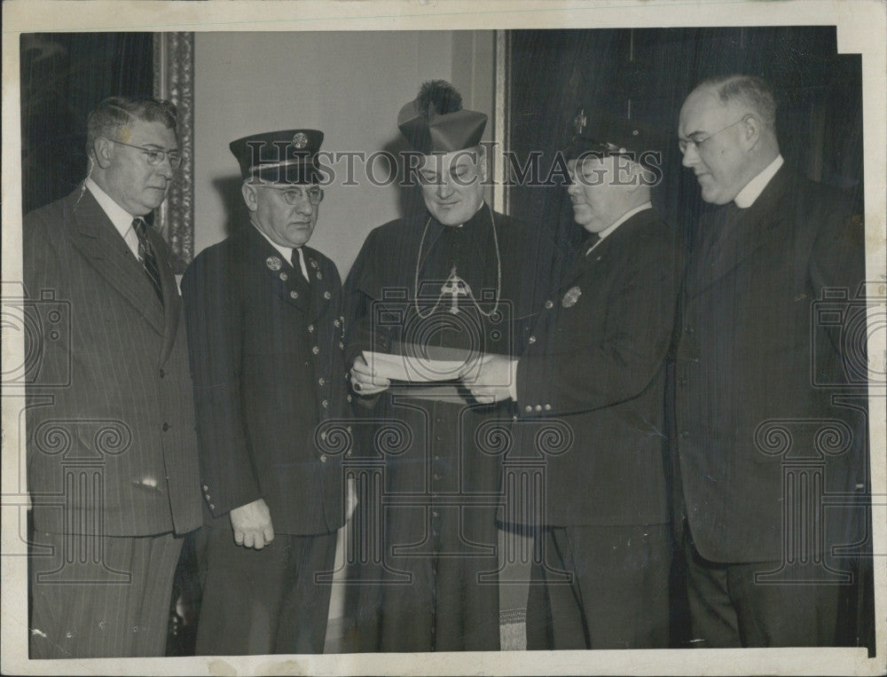 1948 Press Photo Archbishop Cushing,JF Collins,GJ Cotter,Fr. T Tierney - Historic Images