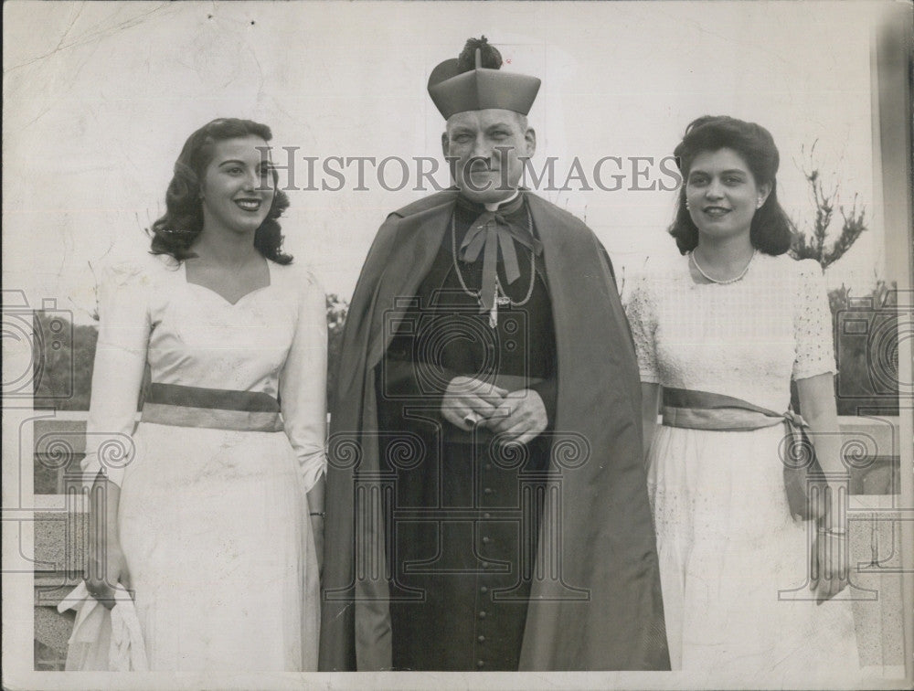 1946 Press Photo  Archbishop Richard J. Cushing, BD Del Bianco &amp; E Monahan - Historic Images