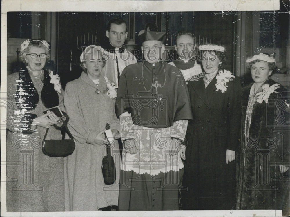 1954 Press Photo Archbishop Richard Cushing Annual Mass Celebration - Historic Images