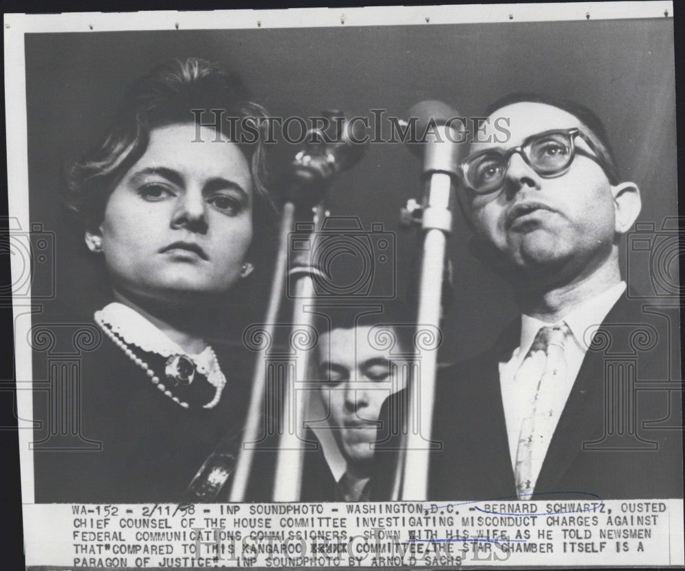 1958 Press Photo Dr. Bernard Schwartz, New York University Law Professor - Historic Images