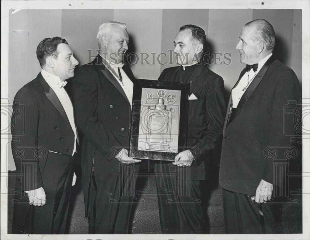 1965 Press Photo John Cataldo, John McCullough, Rev. Theo Hasburgh - Historic Images