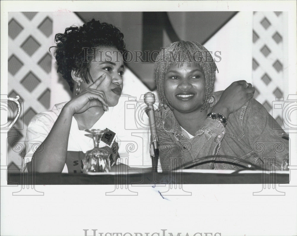 1993 Press Photo &quot;Salt N Peppa&quot; rappers  for their video - Historic Images