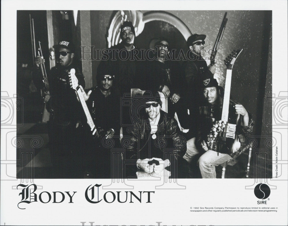 1992 Press Photo Music group &quot;Body Count&quot; on Sire label - Historic Images