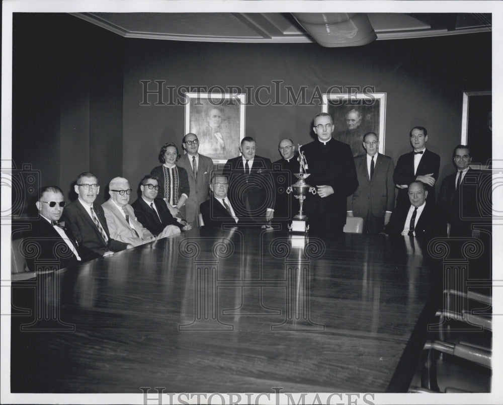 1961 Press Photo Father Thomas Carroll, director of Catholic Guild for the Blind - Historic Images