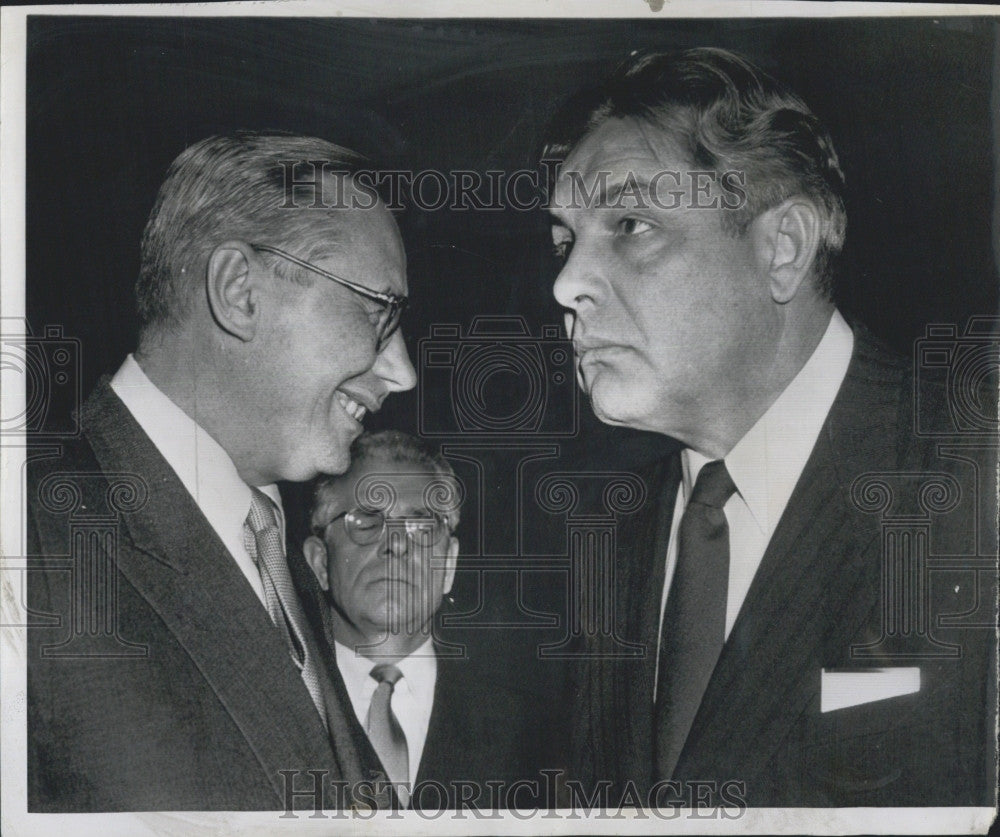 1956 Press Photo United Nations General Assembly Soviets Shepilov Sobolev - Historic Images