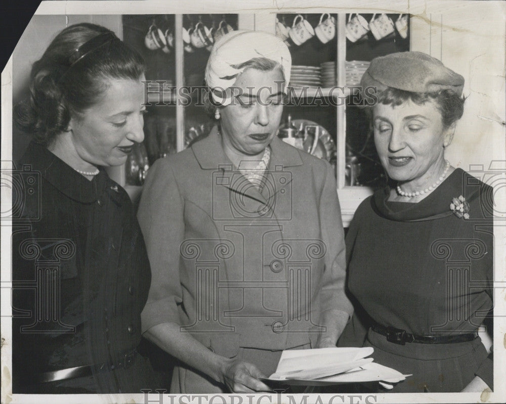 1959 Press Photo Mrs Julian Sobin Mrs Alexander Ladd Mrs E Anthony Kutten - Historic Images