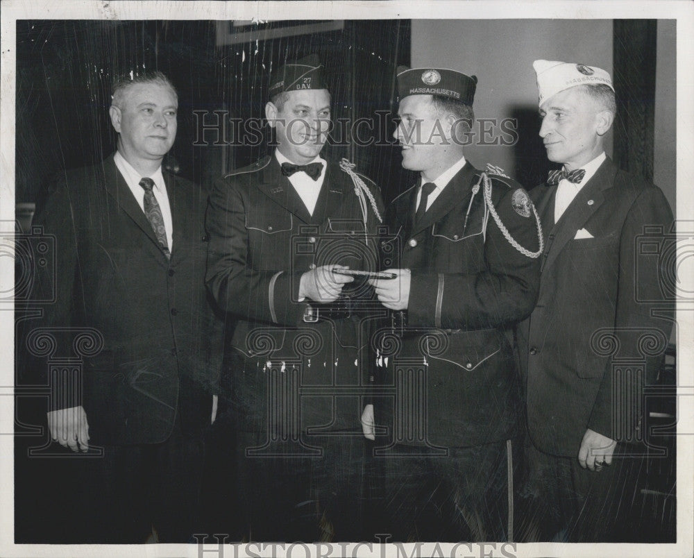 1960 Press Photo TJ Leahy,L Guinev,OM Whitney,HW Wells, Disableds Amer. Vets - Historic Images