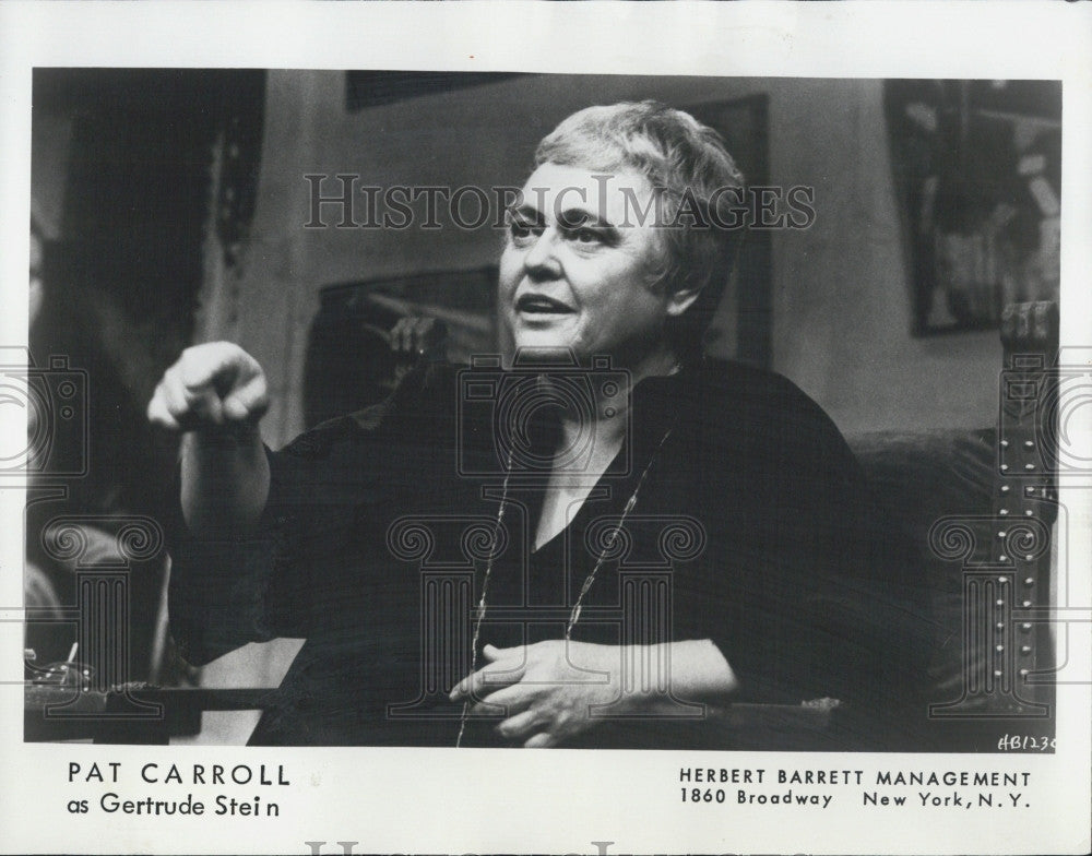 1980 Press Photo Pat Carroll in &quot;Gertrude Stein&quot; - Historic Images