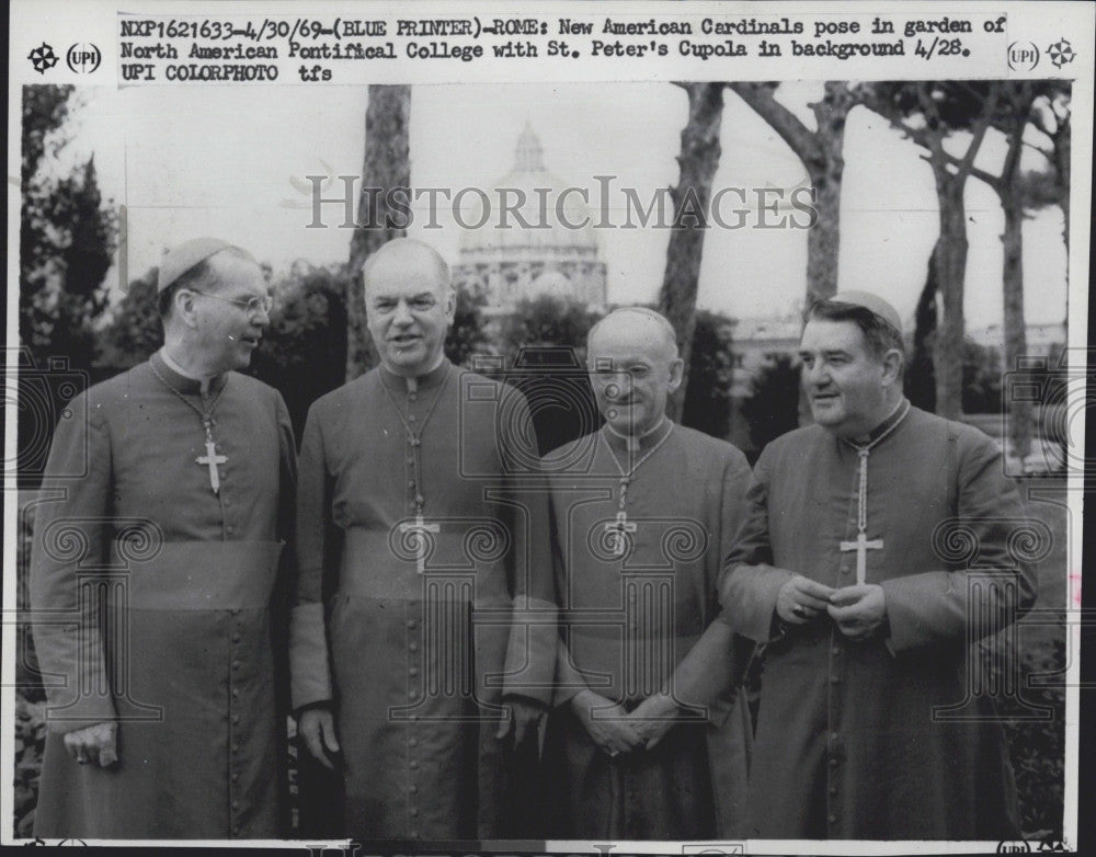 1969 Press Photo US Cardinals at North Am Pontifical College - Historic Images