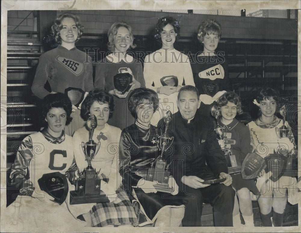 1963 Press Photo CYO Cheerleaders Contest Winners in Roxbury, Massachusetts - Historic Images