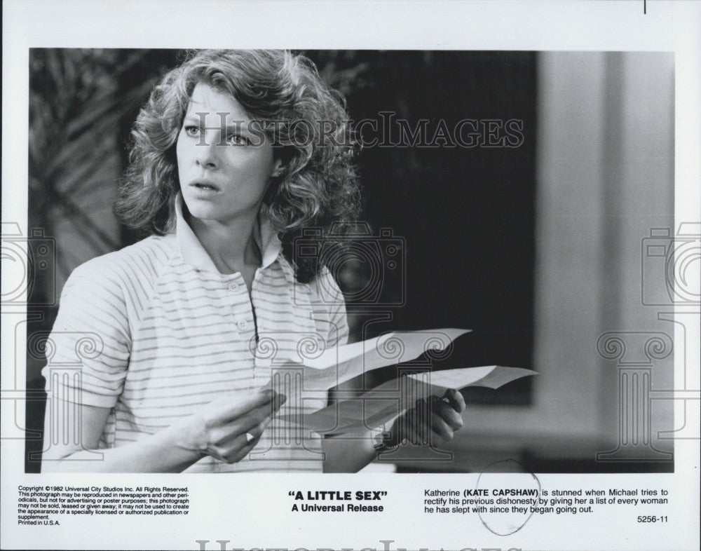 1982 Press Photo Actress Kate Capshaw As Katherine In &quot;A Little Sex&quot; - Historic Images