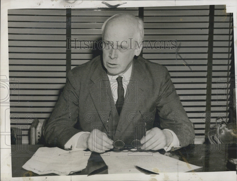 1947 Press Photo Social Leader Norman Thomas In Boston - Historic Images