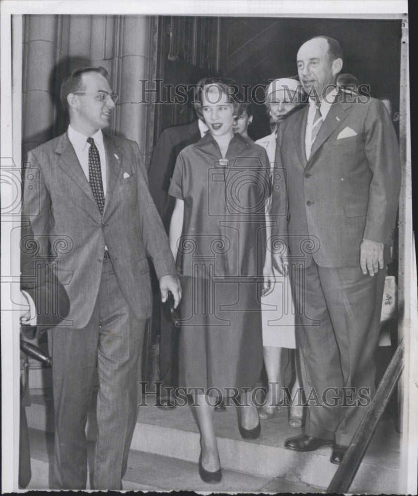 1956 Press Photo Mr. &amp; Mrs. Adlai Stevenson Presidential Candidate - Historic Images