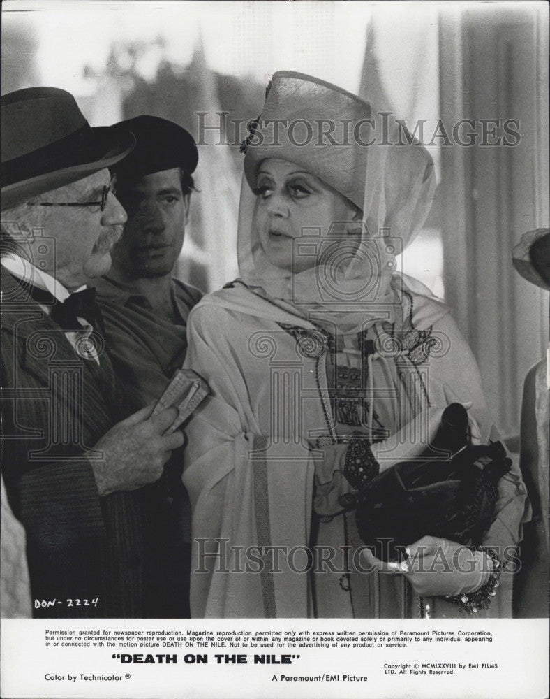 1978 Press Photo Actress Angela Lansbury &amp; John Finch In &quot;Death On The Nile&quot; - Historic Images