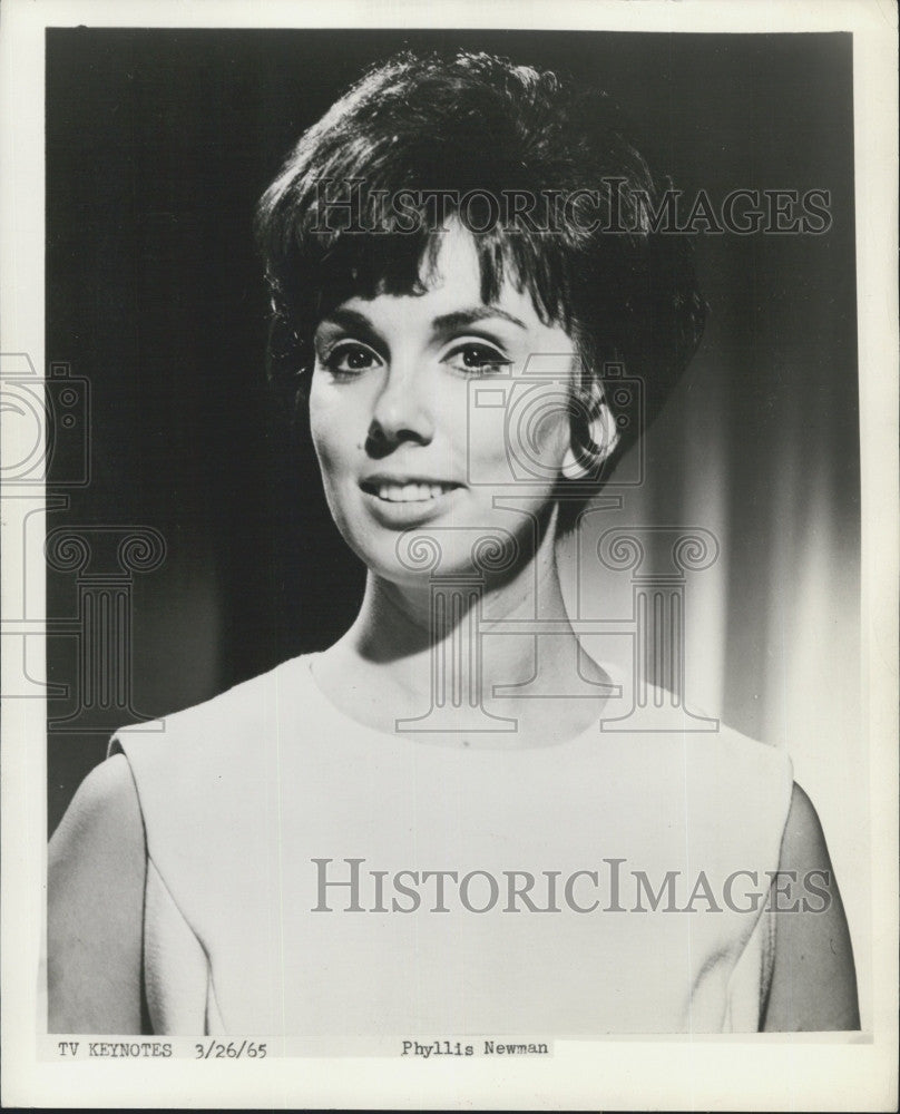 1965 Press Photo Phyllis Newman, American stage and film actress. - Historic Images