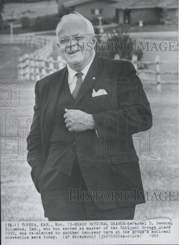 1965 Press Photo Herchel D. Newsom, Head Master of National Grange. - Historic Images