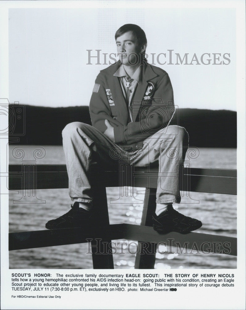 1995 Press Photo &#39;The Sotry of Henry Nicols&quot; infected AIDS. - Historic Images