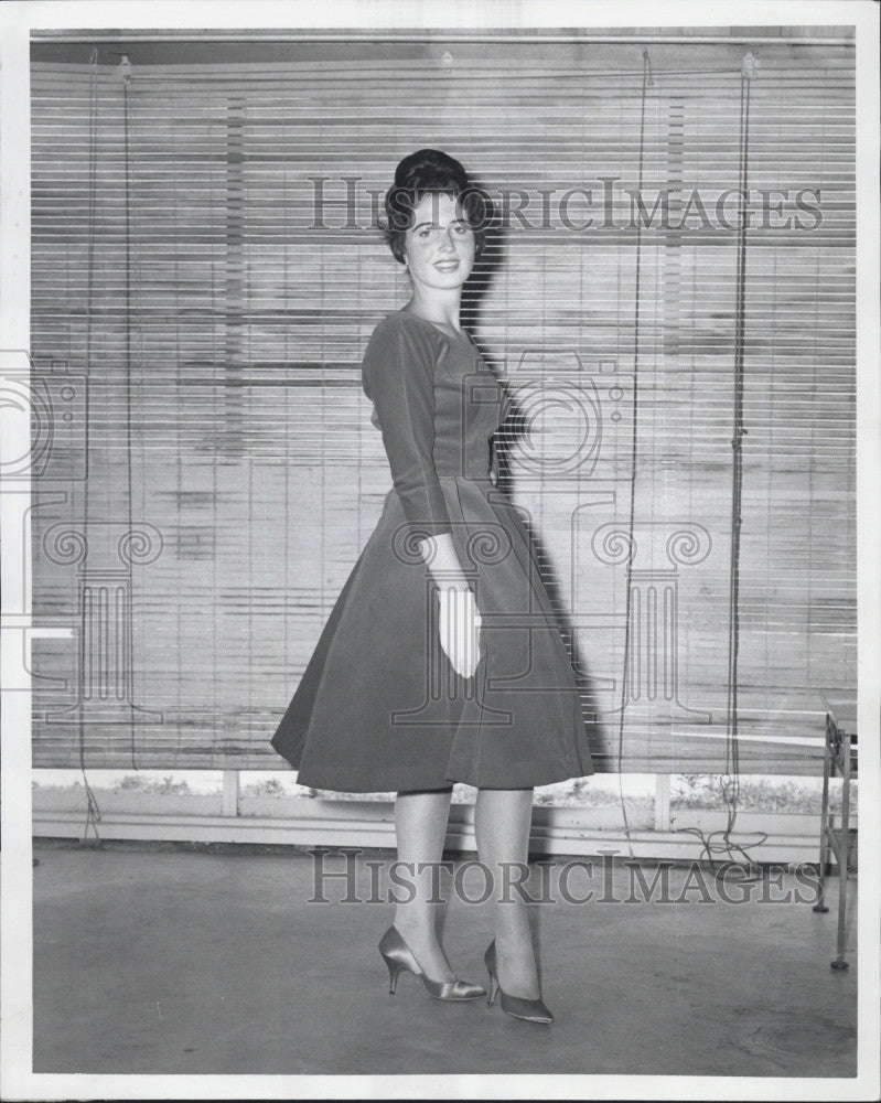 1961 Press Photo Virginia Newman Modes at Annual Fashion Show Yacht Club - Historic Images