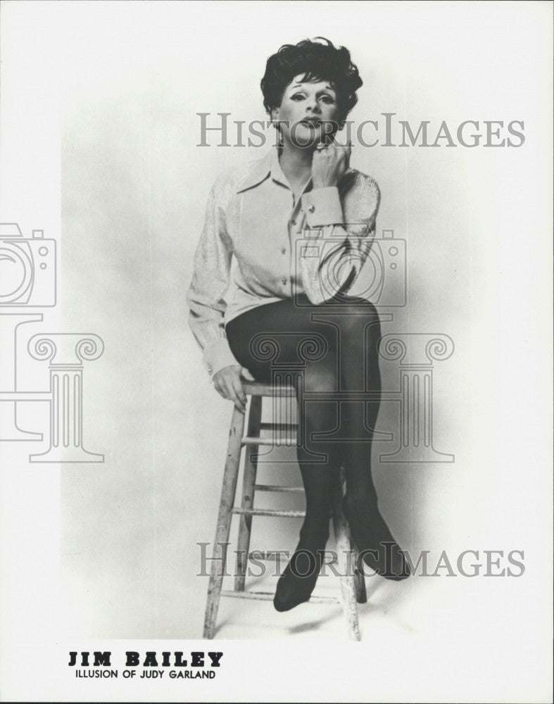 Press Photo Singer Jim Bailey &quot;Illusion of Judy Garland&quot; - Historic Images