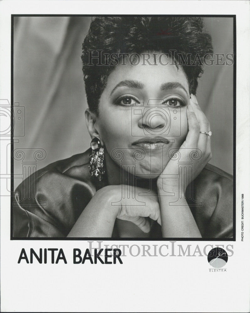 1990 Press Photo Anita Baker American R&amp;B/soul jazz singer-songwriter. - Historic Images