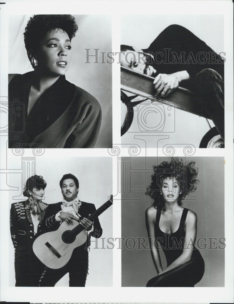 1989 Press Photo Anita Baker with famous artist in &quot;31th Annual Grammy Award&quot;. - Historic Images