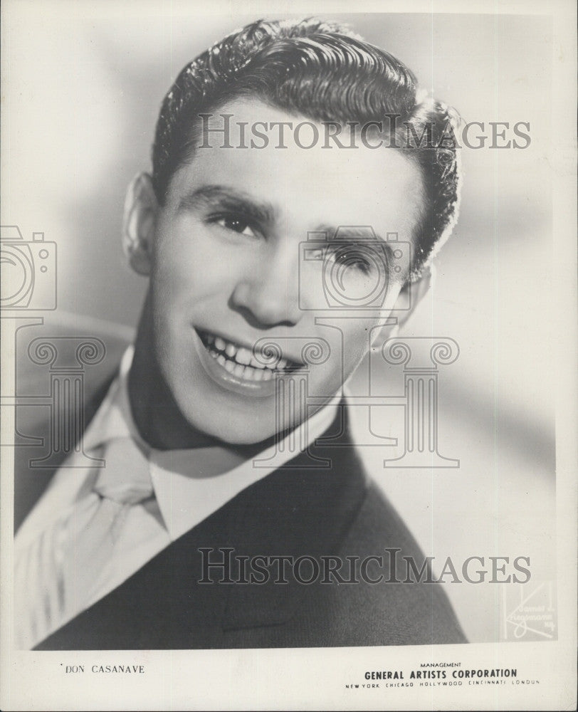 1948 Press Photo Singer Don Casanave Featured Vocalist With Victor Lombardo - Historic Images