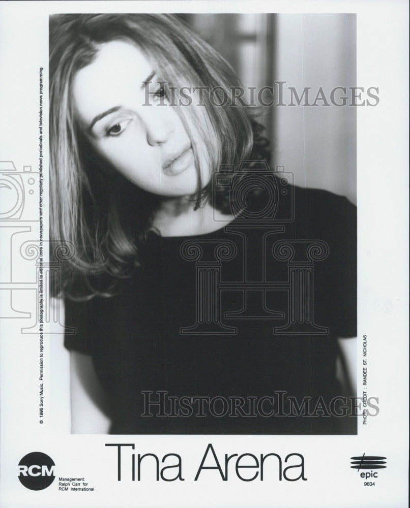 1996 Press Photo Singer Tina Arena - Historic Images