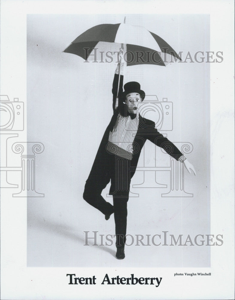 1992 Press Photo Mime Artist Trent Arterberry - Historic Images